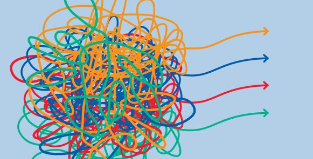 Ein Segelbot, das auf ein Ziel zusteuert